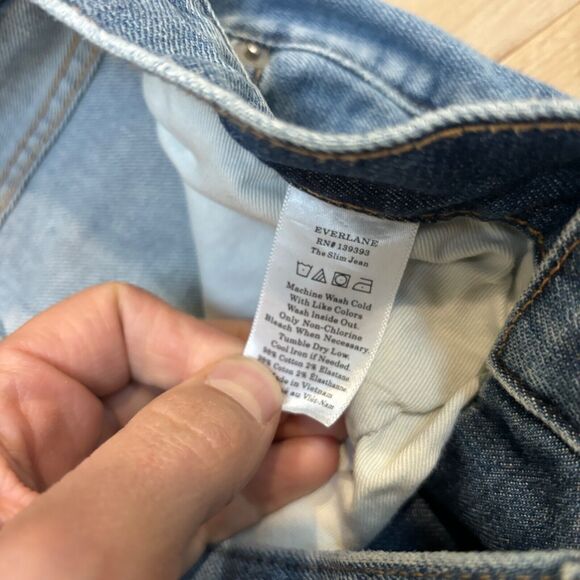 Everlane Jeans Mens 30 x 30 Slim Denim Medium Wash Cotton Stretch - Picture 8 of 10
